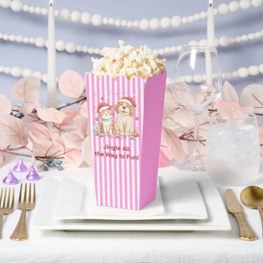 Santa Cat and Dog Friends Bedankdoosjes (Huwelijk)