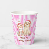 Santa Cat and Dog Friends Papieren Bekers (Voorkant)