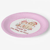 Santa Cat and Dog Friends Papieren Bordje (Gekanteld)