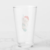 Santa Cat: Bao Bao in Christmas Stocking Art Glas (Achterkant)