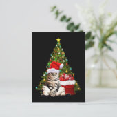 Santa Cat Briefkaart (Staand voorkant)