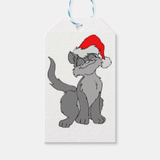 SANTA CAT CADEAULABEL (Voorkant)