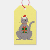 Santa Cat Cadeaulabel (Voorkant)