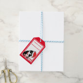 Santa Cat Cadeaulabel (Met Touw)