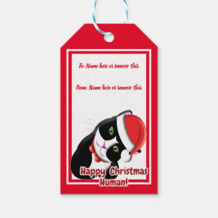Santa Cat Cadeaulabel
