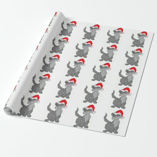 SANTA CAT CADEAUPAPIER (Uitgerold)