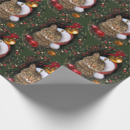 Santa Cat Cadeaupapier (Hoek)