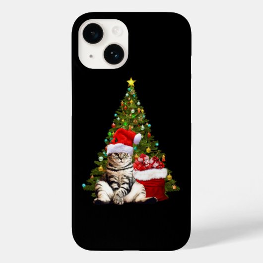 Santa Cat Case-Mate iPhone Case (Achterkant)