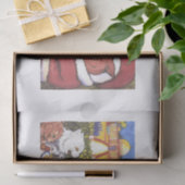 SANTA CAT CHRISTMAS TISSUE PAPIER (Geschenk)