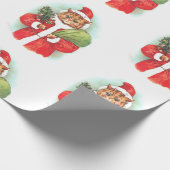 Santa Cat door Louis Wain Cadeaupapier (Hoek)