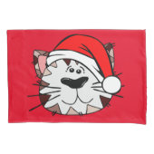 Santa Cat Enkele Kussensloop, Standaard Grootte Kussensloop (Voorkant)