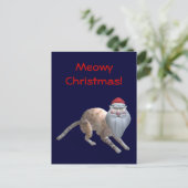 Santa Cat Feestdagenkaart (Staand voorkant)