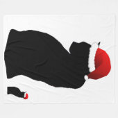 Santa Cat Fleece Blanket Deken (Voorkant (Horizontaal))