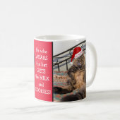 Santa Cat Gets Milk en Cookies kerstMok Koffiemok (Voorkant rechts)