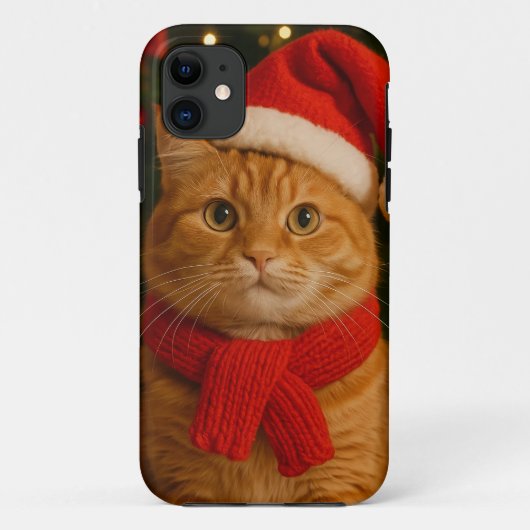 Santa Cat iPhone 11 Hoesje (Achterkant)