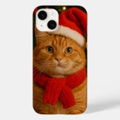 Santa Cat iPhone 14 Hoesje (Achterkant)