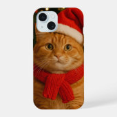Santa Cat iPhone 15 Case (Achterkant)