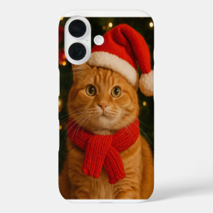 Santa Cat iPhone 16 Hoesje