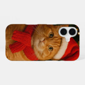 Santa Cat iPhone 16 Hoesje (Achterkant horizontaal)