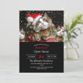 Santa Cat Kaart (Staand voorkant)