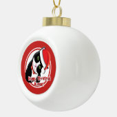 Santa Cat Keramische Bal Ornament (Rechts)