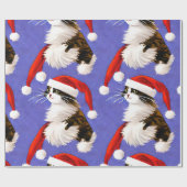 Santa Cat Kerst Wrapping Papier (Vlak)