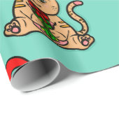 Santa Cat Kerst Wrapping Papier (Rol Hoek)