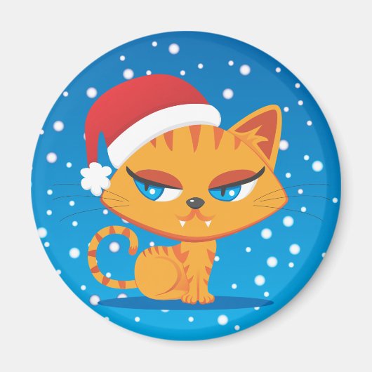 Santa Cat Magneet (Voorkant)