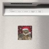 Santa Cat Magnet (Insitu (Vaatwasser))