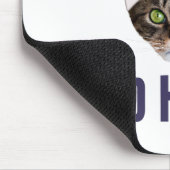 Santa Cat met kersthoed, Ho Ho Hoho Invitation Squ Muismat (Hoek)