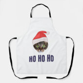 Santa Cat met kersthoed, Ho Ho Hoho Invitation Squ Schort (Voorkant)