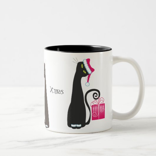 Santa Cat-Mok Tweekleurige Koffiemok (Rechts)