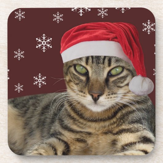 Santa Cat-Onderzetters Onderzetter (Voorkant)