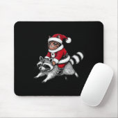 Santa Cat Riding A Raccoon Christmas Men Women Kid Muismat (Met muis)