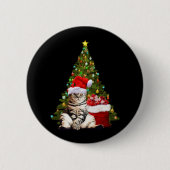 Santa Cat Ronde Button 5,7 Cm (Voorkant)