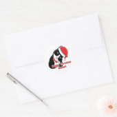 Santa Cat Ronde Sticker (Envelop)
