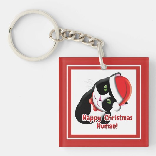 Santa Cat Sleutelhanger (voorkant)