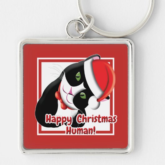Santa Cat Sleutelhanger (Voorkant)