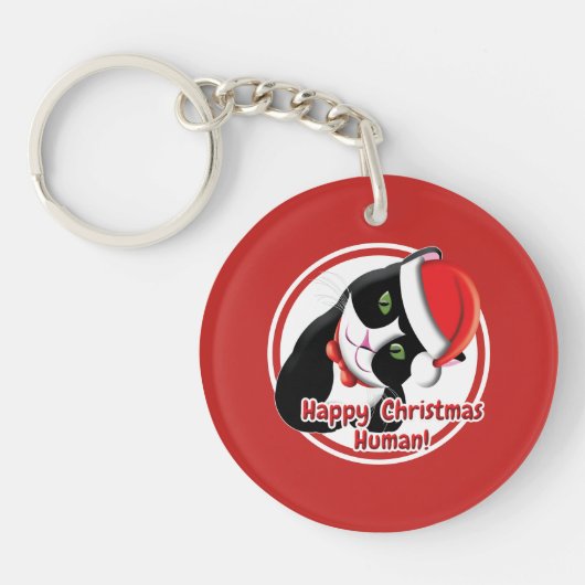 Santa Cat Sleutelhanger (Voorkant)