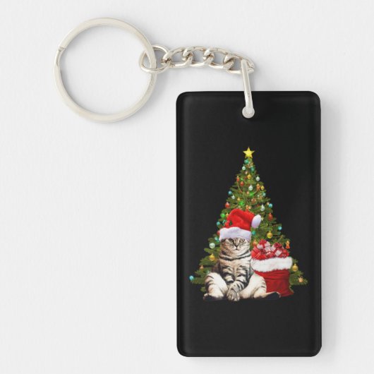 Santa Cat Sleutelhanger (Voorkant)