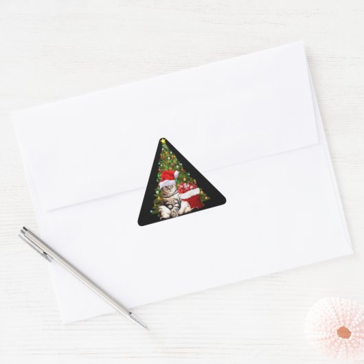 Santa Cat Sticker (Envelop)
