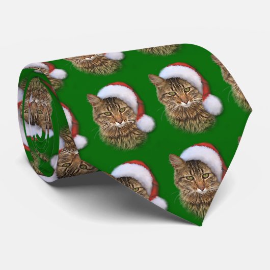 Santa Cat Stropdas (Opgerold)