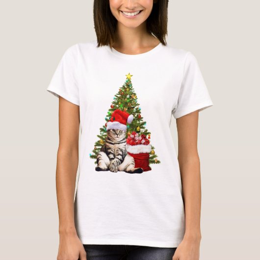 Santa Cat T-shirt (Voorkant)