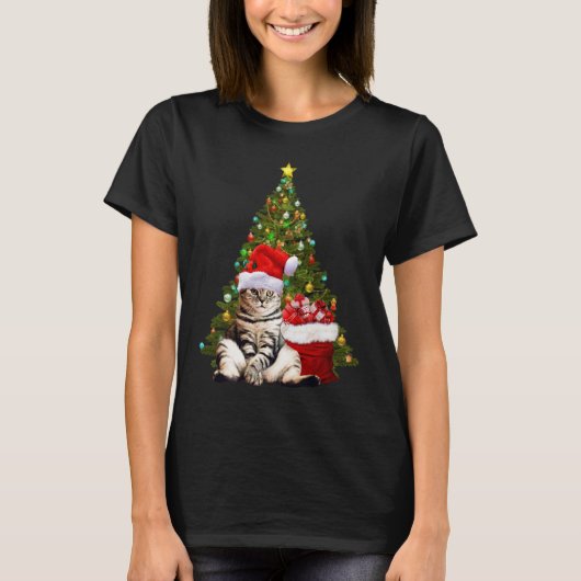 Santa Cat T-shirt (Voorkant)