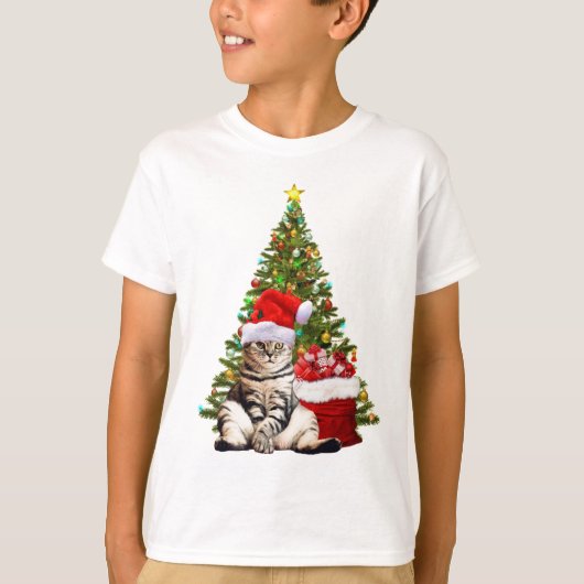 Santa Cat T-shirt (Voorkant)
