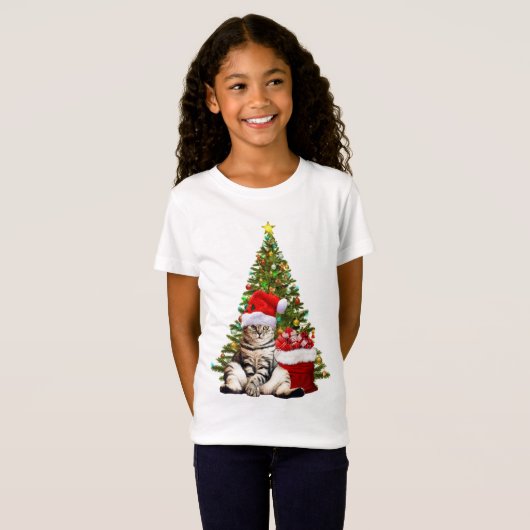 Santa Cat T-shirt (Voorkant volledig)