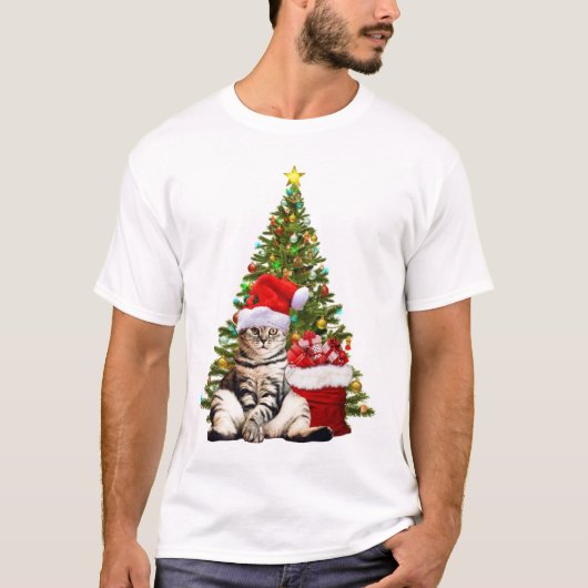 Santa Cat T-shirt (Voorkant)