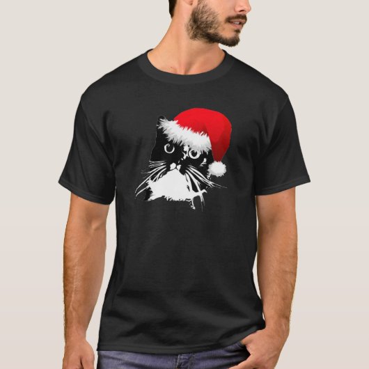 Santa Cat T-shirt (Voorkant)