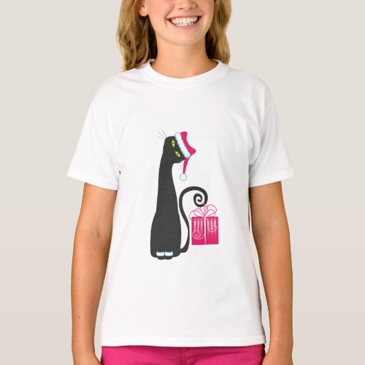 Santa Cat T-Shirt (Voorkant)