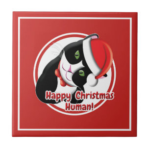 Santa Cat Tegeltje